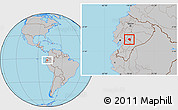 Gray Location Map of Guamote