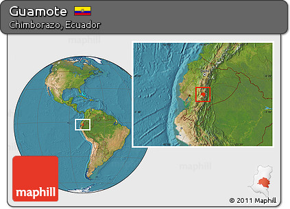 Satellite Location Map of Guamote