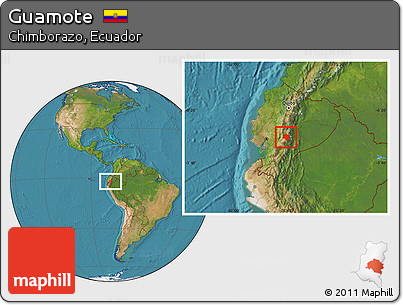 Satellite Location Map of Guamote