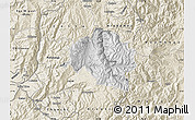Physical Map of Guamote, shaded relief outside