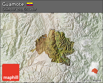 Satellite Map of Guamote, lighten