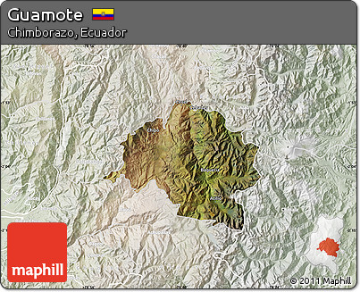 Satellite Map of Guamote, lighten