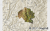 Satellite Map of Guamote, shaded relief outside