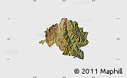 Satellite Map of Guamote, single color outside