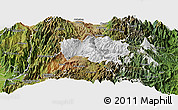Physical Panoramic Map of Guamote, satellite outside
