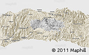 Physical Panoramic Map of Guamote, shaded relief outside
