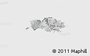 Physical Panoramic Map of Guamote, single color outside