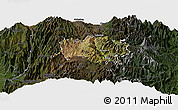 Satellite Panoramic Map of Guamote, darken
