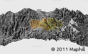 Satellite Panoramic Map of Guamote, desaturated