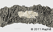 Shaded Relief Panoramic Map of Guamote, darken