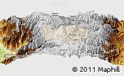 Shaded Relief Panoramic Map of Guamote, physical outside