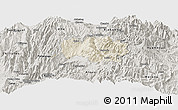 Shaded Relief Panoramic Map of Guamote, semi-desaturated
