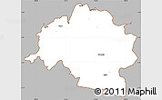 Gray Simple Map of Guamote, cropped outside