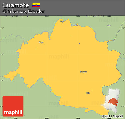 Savanna Style Simple Map of Guamote