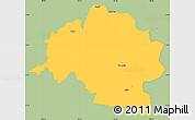 Savanna Style Simple Map of Guamote, single color outside