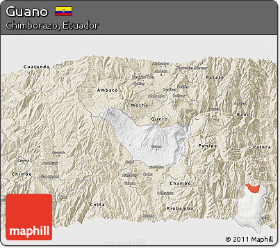 Classic Style 3D Map of Guano