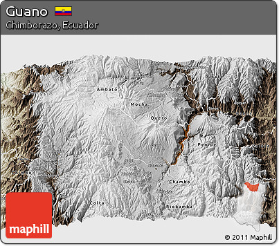 Physical 3D Map of Guano, semi-desaturated