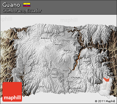 Physical 3D Map of Guano, semi-desaturated