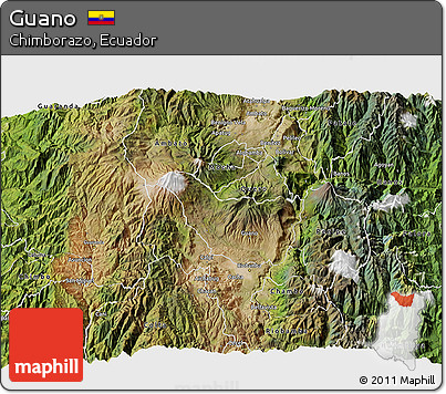Satellite 3D Map of Guano
