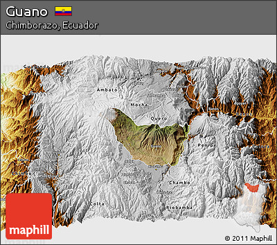 Satellite 3D Map of Guano, physical outside