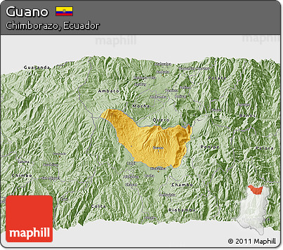 Savanna Style 3D Map of Guano