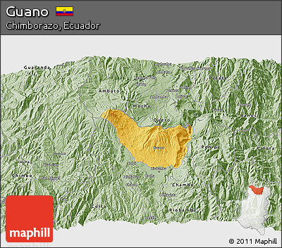 Savanna Style 3D Map of Guano