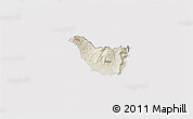 Shaded Relief 3D Map of Guano, single color outside