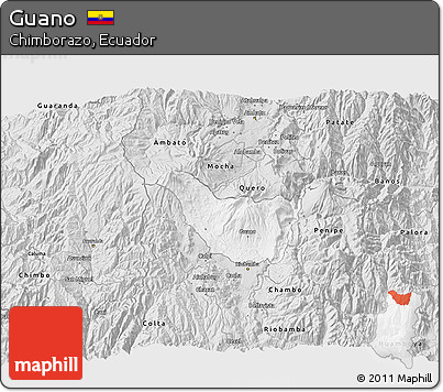 Silver Style 3D Map of Guano