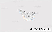 Silver Style 3D Map of Guano, single color outside
