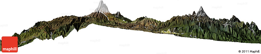 Satellite Horizon Map of Guano, darken