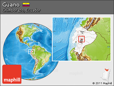 Physical Location Map of Guano, highlighted country, highlighted parent region