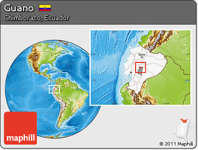 Physical Location Map of Guano, highlighted country, highlighted parent region