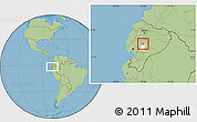 Savanna Style Location Map of Guano, highlighted parent region