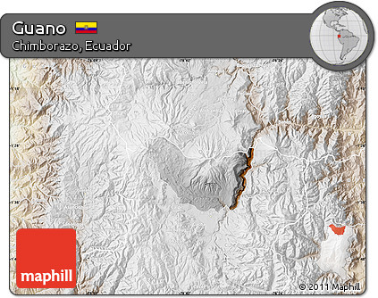 Physical Map of Guano, lighten