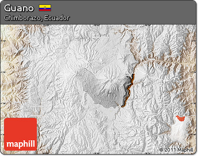 Physical Map of Guano, lighten
