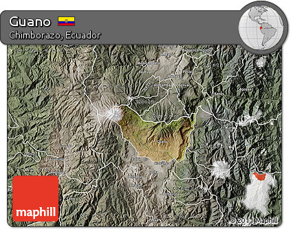 Satellite Map of Guano, semi-desaturated