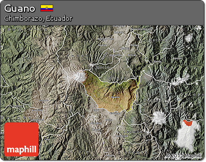 Satellite Map of Guano, semi-desaturated