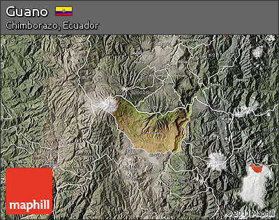 Satellite Map of Guano, semi-desaturated