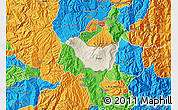 Shaded Relief Map of Guano, political outside