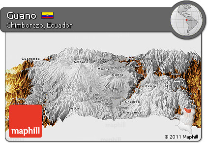 Physical Panoramic Map of Guano