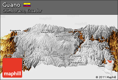 Physical Panoramic Map of Guano