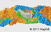 Physical Panoramic Map of Guano, political outside
