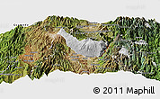 Physical Panoramic Map of Guano, satellite outside