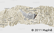 Physical Panoramic Map of Guano, shaded relief outside