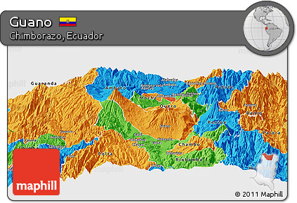 Political Panoramic Map of Guano
