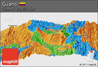 Political Panoramic Map of Guano