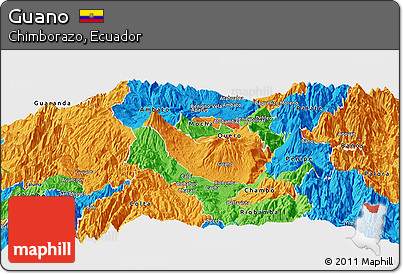 Political Panoramic Map of Guano