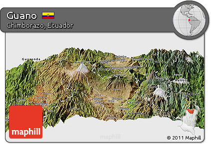 Satellite Panoramic Map of Guano