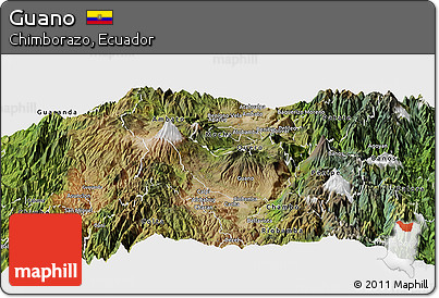 Satellite Panoramic Map of Guano