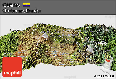 Satellite Panoramic Map of Guano
